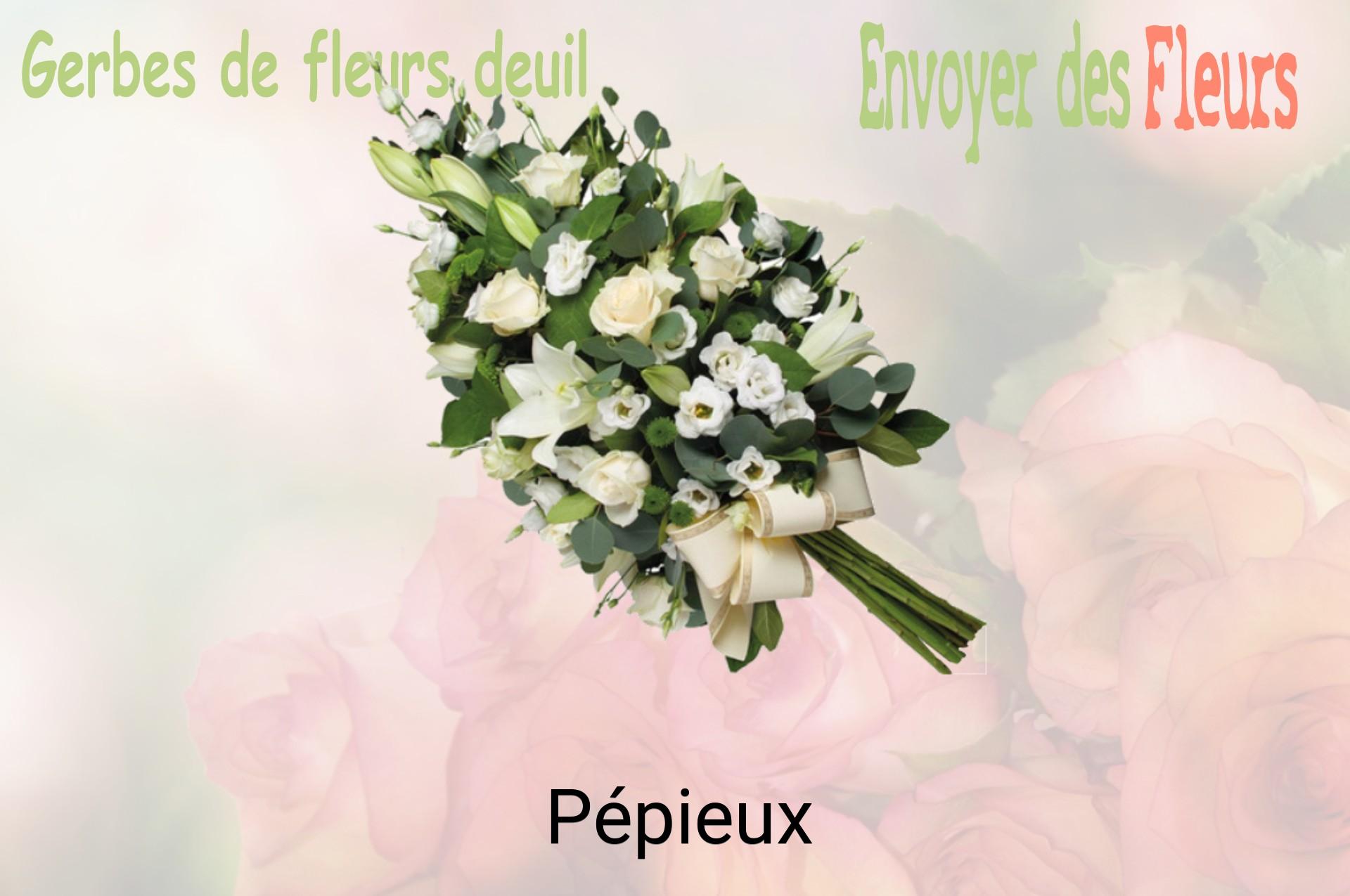 Gerbe de fleurs de deuil livrée à Pépieux